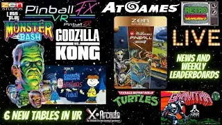 Bride of Pinbot, Pinball FX VR Monster Bash and Godzilla, and Atari Gravitar