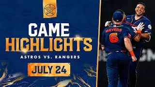 Rangers vs. Astros Game Highlights (7/24/23) | MLB Highlights