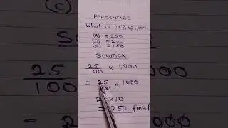 Finding Percentage %  #maths #numbertheory #percentage #shortsviral #youtubegrowth
