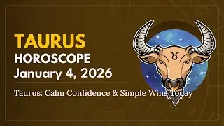 Daily TAURUS Horoscope (January 4, 2026) ♉️ 🌟 Taurus: Calm Confidence & Simple Wins Today