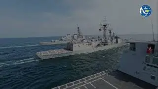 Operation ATALANTA - Sea Joint Exercise conducted by  5th Fleet USS PAUL HAMILTON and ATALANTA