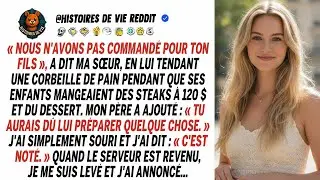 Ma sœur a donné juste du pain à mon fils. Ses enfants, eux, avaient un repas à 120$.