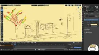 2D to 3D view using grease pencil in blender. #Blender #greasepencil #2D #3D