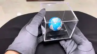 3oz glow in the dark earth spherical silver coin sphere
