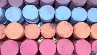 Colorful rounds 🩷🧡🩵💜 satisfying chalk @ASMRgymchalkIndonesia #satisfying #chalkcrushing #gymchalk 