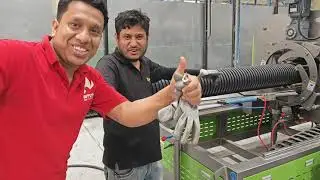 HDPE double wall corrugated pipe extrusion line