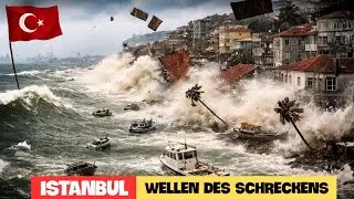 Sturmchaos in Istanbul T&uuml;rkei &ndash; Massive Wellen verw&uuml;sten die K&uuml;ste