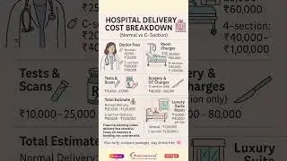 🏥 Hospital Delivery Cost Breakdown in India &ndash; Normal vs C-section vs Luxury Suite 💰