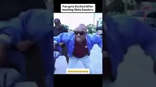 Fan goes wild after meeting Shilo Sanders #shilosanders #nfl #youtubeshorts