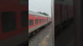 High Speed trains dangerously crossing each other #train #travel #shorts #viralshort #trainderail