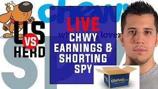 CHWY Earnings & Shorting SPY - Options Trading Live