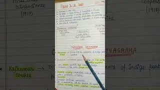 Champaran Satyagraha || National Movement ||Modern India ||Handwritten notes ||An Aspirant !