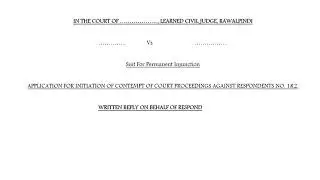 sample legal drafts#formats#how to write Reply to application for contempt of court