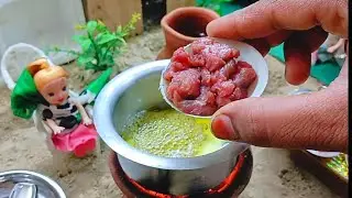 Miniature Aloo Keema Recipe with Roti, Mini food recipes, Miniature cooking,keema masala,mini video