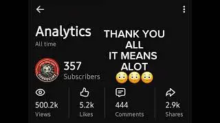 500K VIEWS......BUILDING A CHANNEL  IS A LONG JOURNEY..... AM I ON TRACK????