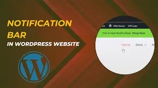 How to add notifcation or announcement bar on top in wordpress website