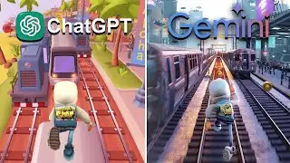 Chatgpt vs Gemini Make Subway Surfers From Zero