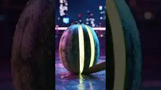 Magical Rainbow Watermelon Cutting Slow Motion ASMR 🍉🌈 #asmr #asmrsounds #satisfying #relaxation