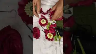 @lathamakeupstudio789 Bridal rose flower jada making || Rose petal flower garland||Bridal poola jada