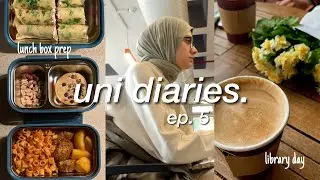 📚 UNI VLOG: productive days, lunch box prep, morning routine,  library study,  proper classes🖇️