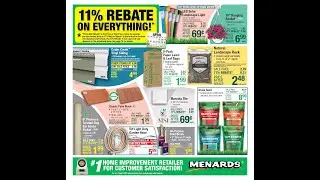 Menards Weekly Ad 11% Rebate on Everything!
