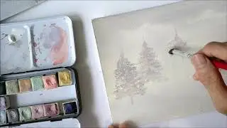 Pine Tree with Stippler Brush