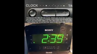 SET THE TIME ON THE SONY ICF-C414 DREAM MACHINE