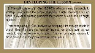 January 11, 2026 Sunday School Lesson