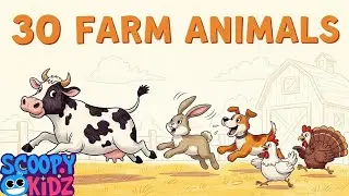 30 FARM ANIMALS 🐮🐥 | Fun Kids Learning Song & Animal Sounds
