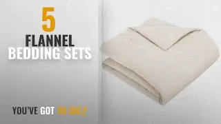 Top 10 Flannel Bedding Sets [2018]: Pinzon 170 Gram Flannel Duvet Cover - Full/Queen, Cream