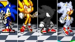 Super Smash Flash 2 - All Sonic Revamped Victory Poses