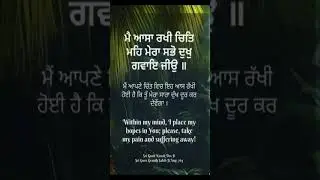 Mai Asa Rakhi Chit Mai - Gurbani Quote #shabad #kirtan #gurbani #trending #video #ytshorts #reels