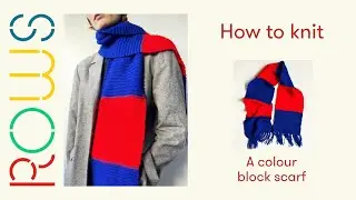 How to knit a colour block scarf - beginner pattern tutorial