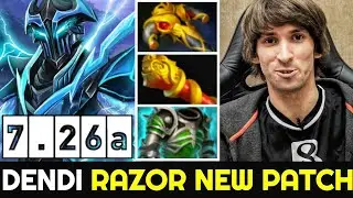 DENDI FIRST Time Razor On New 7.26a Patch With Monkey King Bar Build Dota 2