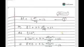 Numerical 1: The given problem involves analyzing an RL circuit where a switch K is closed at t=0,