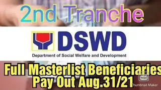 2nd Tranch Full Masterlist Beneficiaries ECQ CASH ASSISTANCE PAY OUT