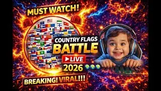 Flags Battle | Type Your Country Name 🌍 |  Learn Country Flags LIVE 🔴
