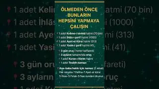 &Ouml;lmeden &Ouml;nce Mutlaka Yapmanız Gereken İbadetler | T&ouml;vbe, Zikir ve Dua