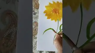 #sunflower #nature lovers #watercolor#art#yellow flower #drawing#floral art  #shortsfeed #yt#shorts