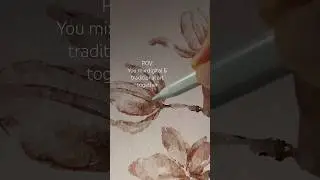 #procreateartist #digitalart #magnolia #procreatebrushes #watercolorflowers