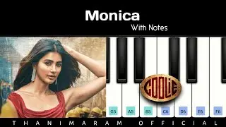 Monica ❤️✨ | Easy Piano Tutorial with Notes 📝 | Coolie 😎