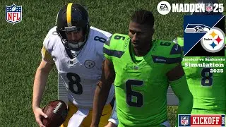 Madden 25 Jalen Ramsey Steelers vs Jalen Milroe Seahawks Sim 2025 (Madden 26 Roster) Game Play