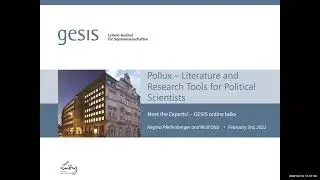 Meet the Experts: Regina Pfeifenberger & Wolfgang Otto: Pollux &ndash; Literature and Research Tools