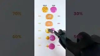 Watch Gold and Pink Mixed Together to Create Dreamy Shades! #colormixing #satisfying