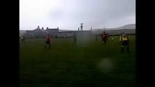 Orkney parish cup stenness v westray ( away) in the hailstones- westray goal