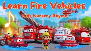 Fire Trucks Learning Adventure 🚒 | Fun Vehicles for Toddlers & Kids