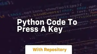 python code to press a key