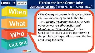 #OPRP #corrective #action in part 2 (#filtering ) #haccp Training part 1️⃣3️⃣