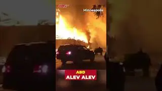 ABD'nin Minneapolis şehrinde g&ouml;stericiler bir binayı ateşe verdi.