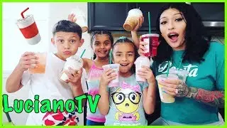 TRYING our SUBSCRIBERS FAVORITE drinks from STARBUCKS (LUCIANOTV WEBISODE)